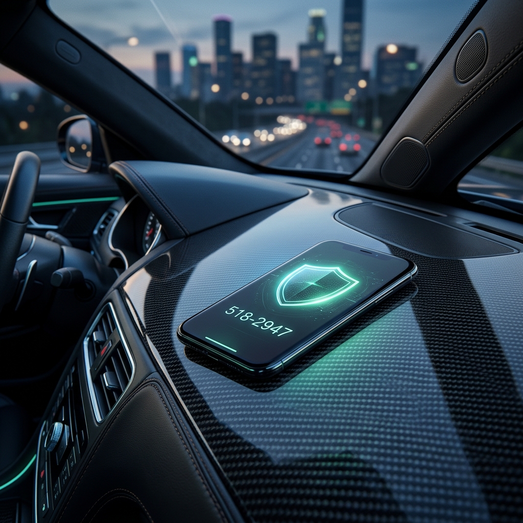 Smart Device zeigt eVB Nummer auf Carbon-Dashboard