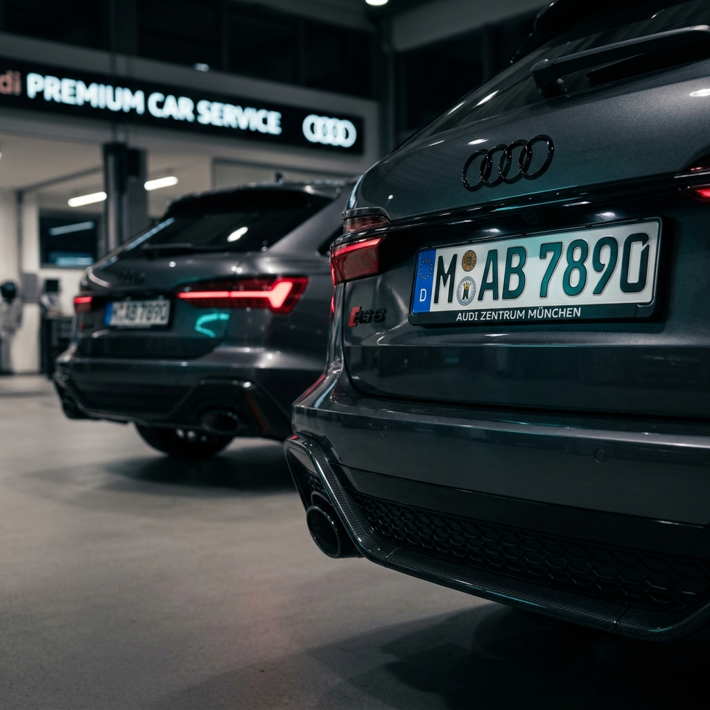 Nummernschild verloren oder gestohlen Premium Auto Nahaufnahme