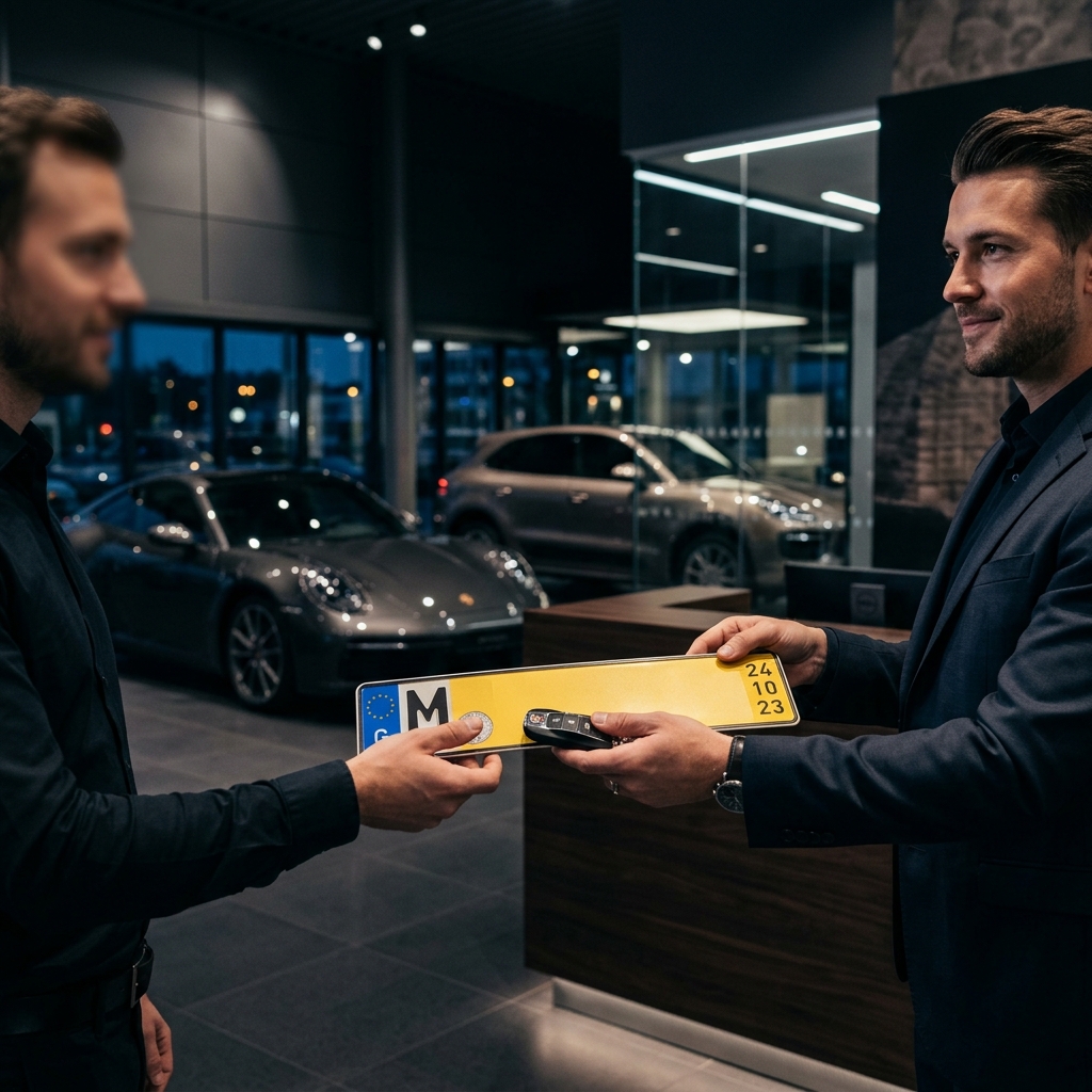 Auto Schlüsselübergabe und Kurzzeitkennzeichen